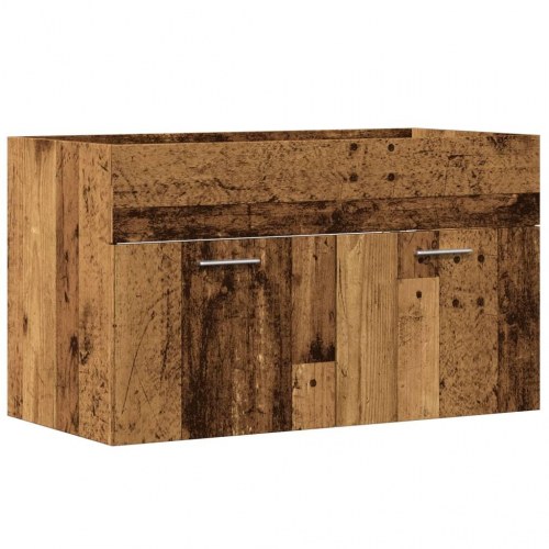 Underskab til håndvask 90 × 38,5 × 46 cm - konstrueret træ, antikt træ