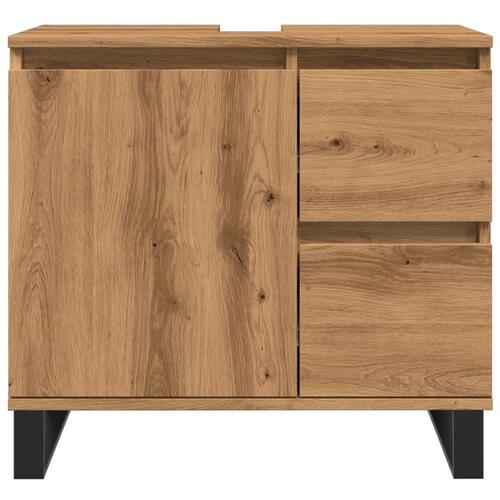 Underskab til badeværelse 65x33x60 cm konstrueret træ kunsteg