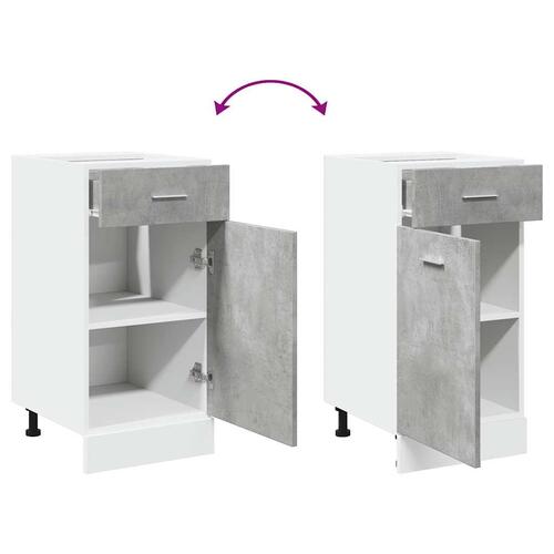 Underskab 40x46x81,5 cm konstrueret træ betongrå