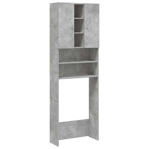 Vaskemaskineskab 64x25,5x190 cm betongrå