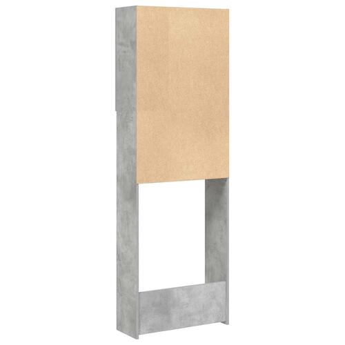 Vaskemaskineskab 64x25,5x190 cm betongrå