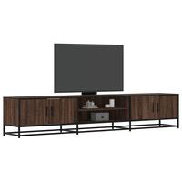 Tv-bord 210x35x41 cm konstrueret træ brun egetræsfarve