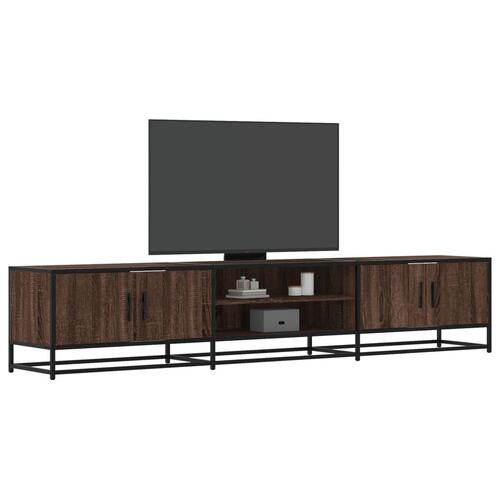 Tv-bord 210x35x41 cm konstrueret træ brun egetræsfarve