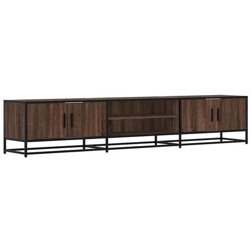 Tv-bord 210x35x41 cm konstrueret træ brun egetræsfarve