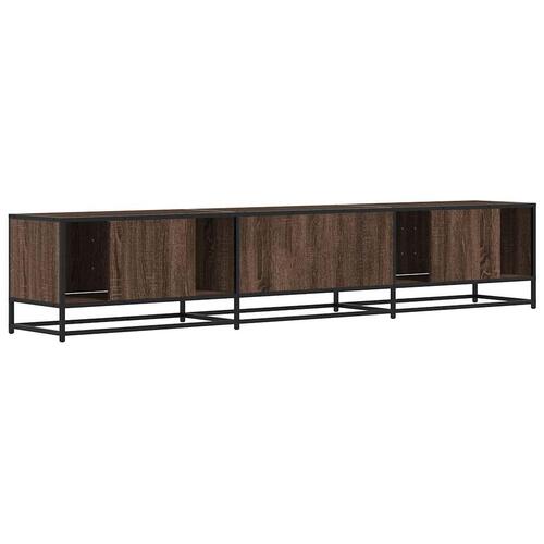 Tv-bord 210x35x41 cm konstrueret træ brun egetræsfarve