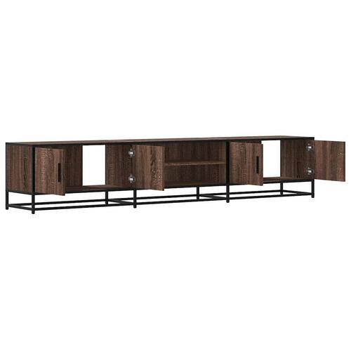 Tv-bord 210x35x41 cm konstrueret træ brun egetræsfarve