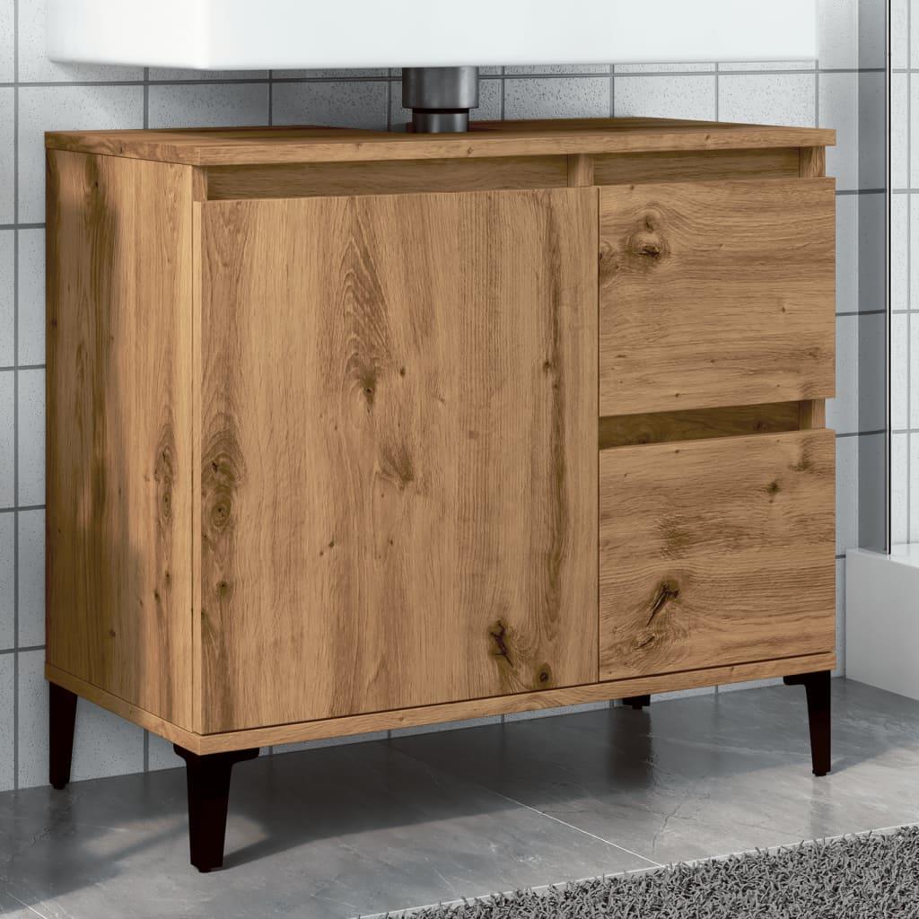 Underskab til vask 65x33x60 cm konstrueret træ kunsteg