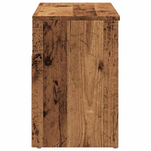 Skobænk i konstrueret træ 80×30×45 cm - antikt træ