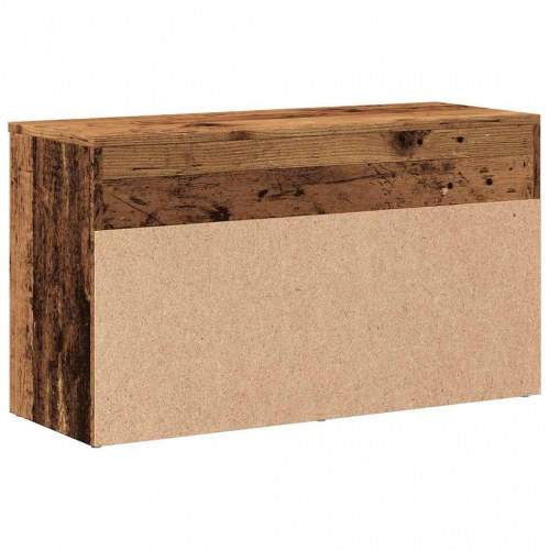 Skobænk i konstrueret træ 80×30×45 cm - antikt træ