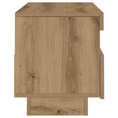 Tv-bord med LED-lys 100x35x40 cm i konstrueret træ - kunsteg