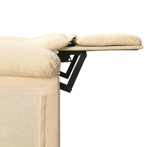 Massagestol stof cremefarvet