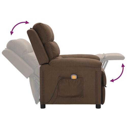 Massagestol stof brun