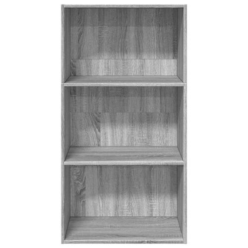Bogreol 60x30x114 cm konstrueret træ grå sonoma-eg