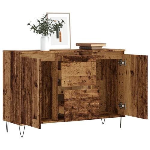 Skænk 104x35x70 cm konstrueret træ gammelt trælook