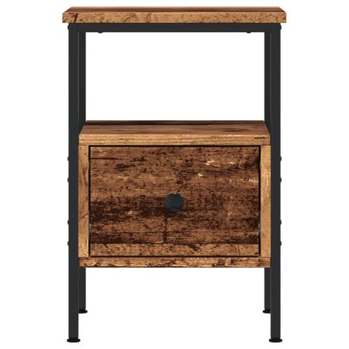 Sengeborde 2 stk. 34x36x50 cm konstrueret træ gammelt trælook