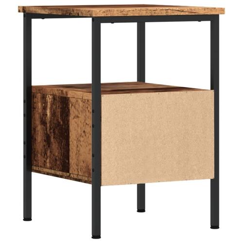Sengeborde 2 stk. 34x36x50 cm konstrueret træ gammelt trælook