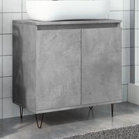 Badeværelsesskab 58x33x60 cm konstrueret træ betongrå