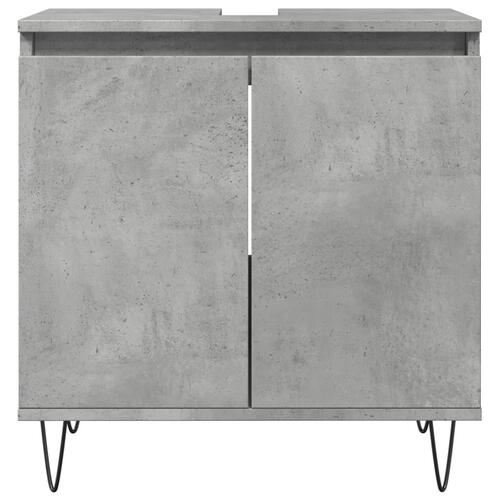Badeværelsesskab 58x33x60 cm konstrueret træ betongrå
