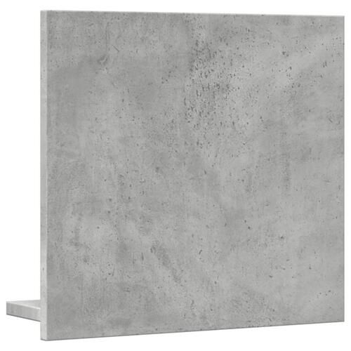 Badeværelsesskab med spejl 40x11x37 cm konstrueret træ betongrå