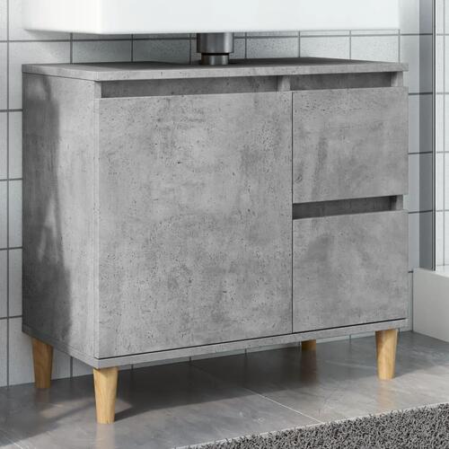 Underskab til vask 65x33x60 cm konstrueret træ betongrå