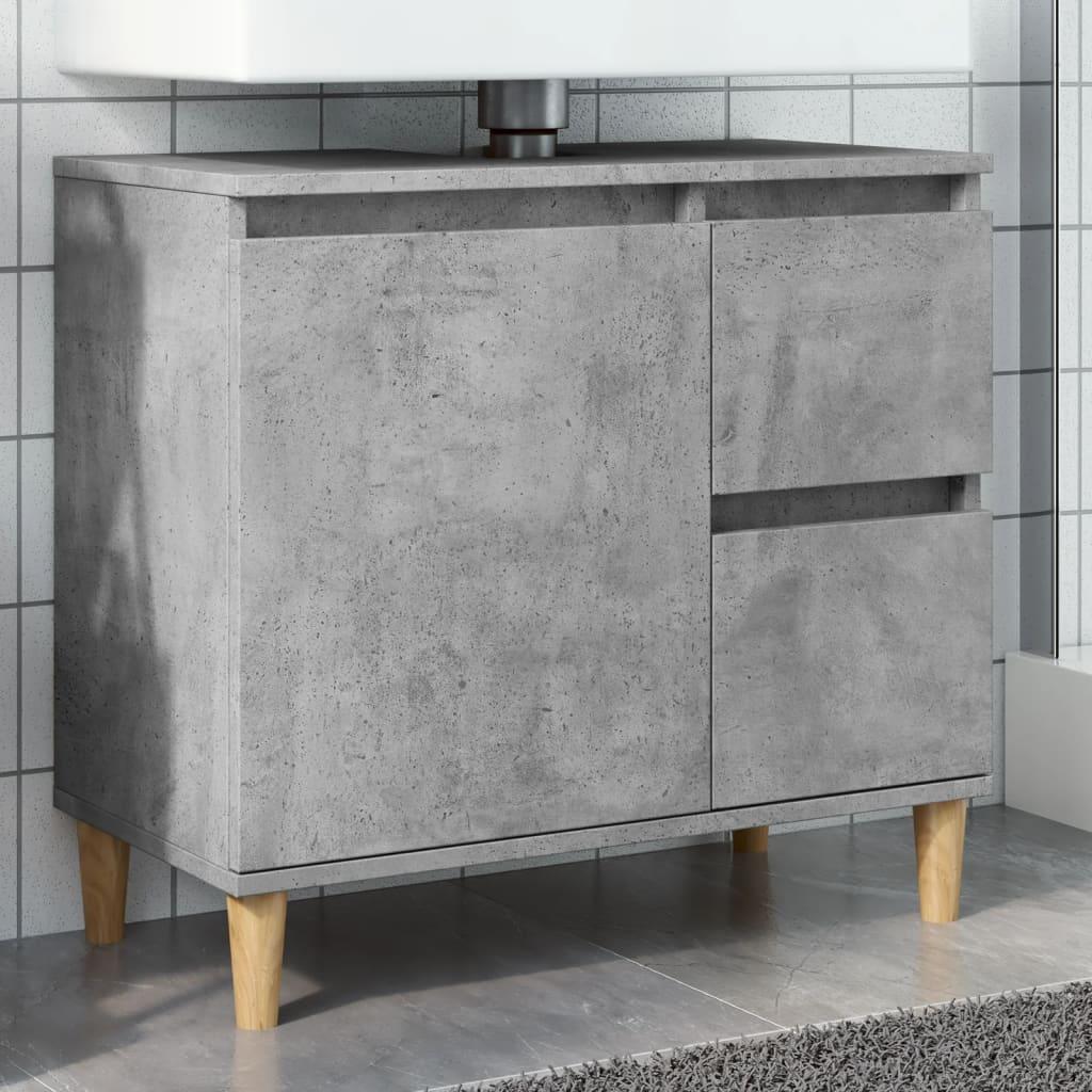 Underskab til vask 65x33x60 cm konstrueret træ betongrå