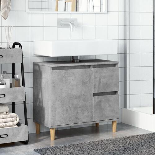 Underskab til vask 65x33x60 cm konstrueret træ betongrå