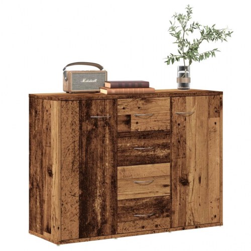 Skænk 88×30×64 cm i konstrueret træ - antikt trælook