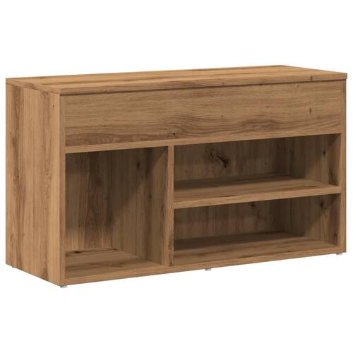 Skobænk 80x30x45 cm konstrueret træ kunsteg