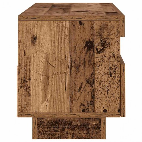 Tv-bord med LED-lys 100 × 35 × 40 cm - konstrueret træ, antikt træ