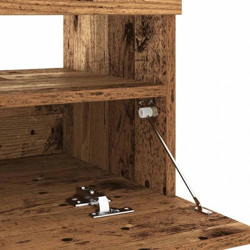 Tv-bord med LED-lys 100 × 35 × 40 cm - konstrueret træ, antikt træ
