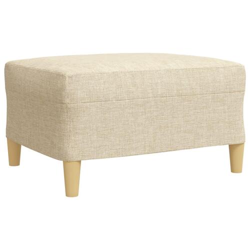 3 personers sofa med fodskammel stof cremefarvet