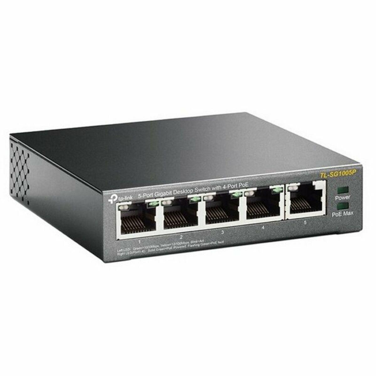 Switch til desktop TP-Link TL-SG1005P LAN PoE Grå