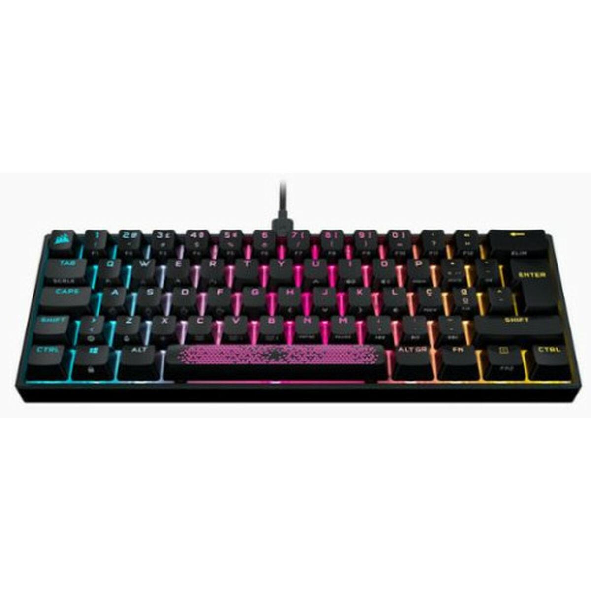 Tastatur Corsair K55 RGB Sort Spansk qwerty