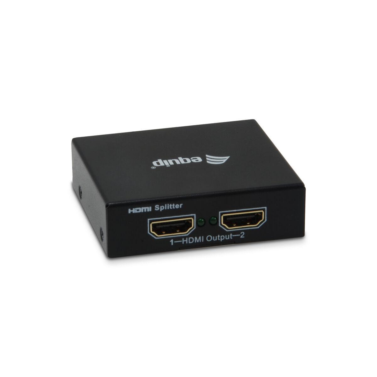 Equip HDMI-splitter 1 til 2 porte - Hvid/Sort