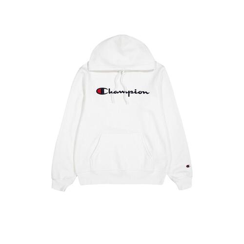 Hættetrøje til Mænd Champion HOODED SWEATSHIRT 220253 WHT Hvid S