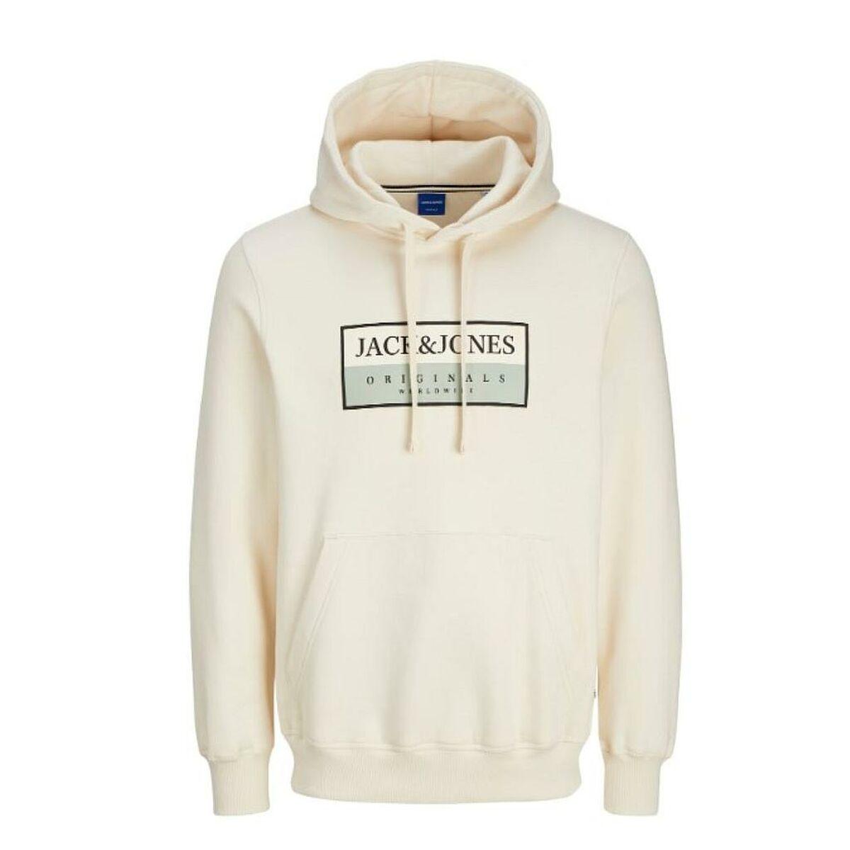 Hættetrøje til Mænd Jack & Jones SWEAT HOOD SN 12262513 Beige XL