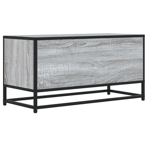 Tv-bord 80x34,5x40 cm konstrueret træ og metal grå sonoma-eg