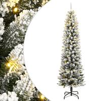 Kunstigt juletræ med sne og 150 LED'er 120 cm