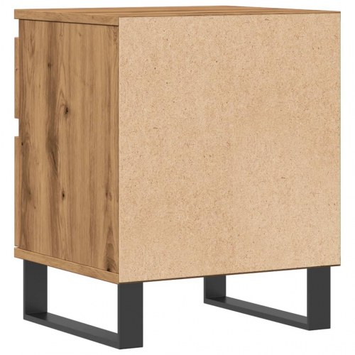 Sengeborde 2 stk. i kunsteg 40 × 35 × 50 cm med skuffe og låge