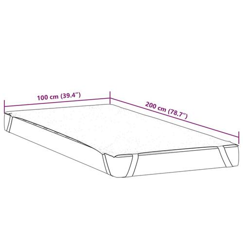 Madrasbeskytter 100x200 cm vandtæt hvid