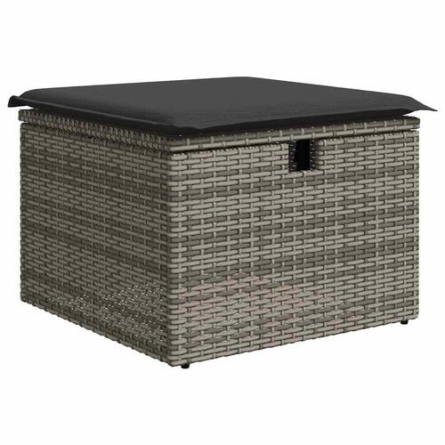 Sofasæt til haven 10 dele med hynder polyrattan grå