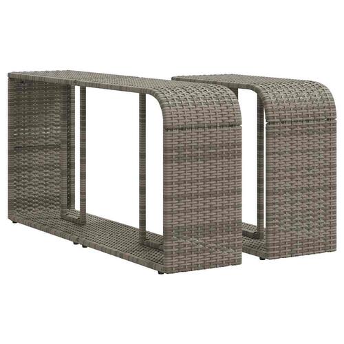 Sofasæt til haven 10 dele med hynder polyrattan grå
