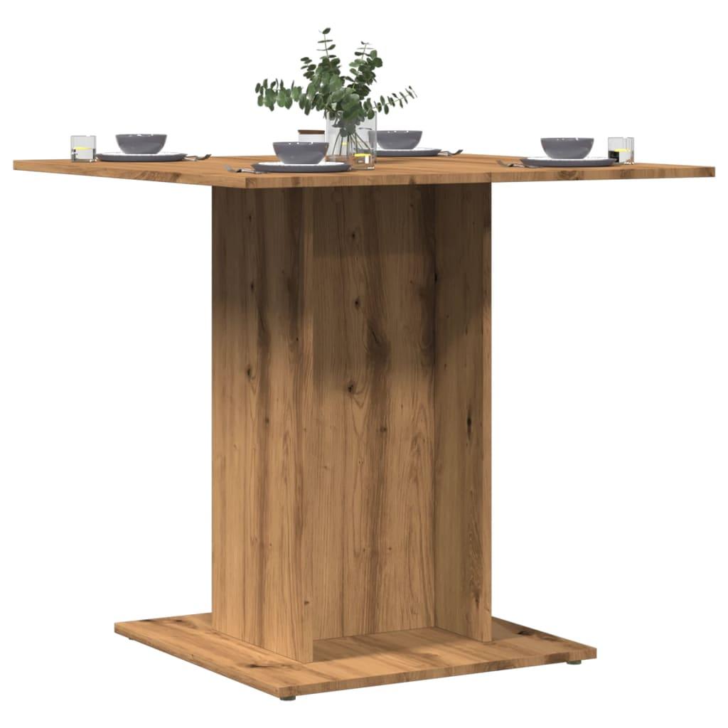 Spisebord 80x80x75 cm konstrueret træ kunsteg