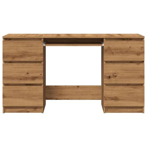 Skrivebord 140x50x77 cm konstrueret træ kunsteg