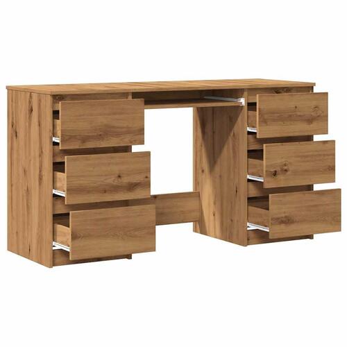 Skrivebord 140x50x77 cm konstrueret træ kunsteg