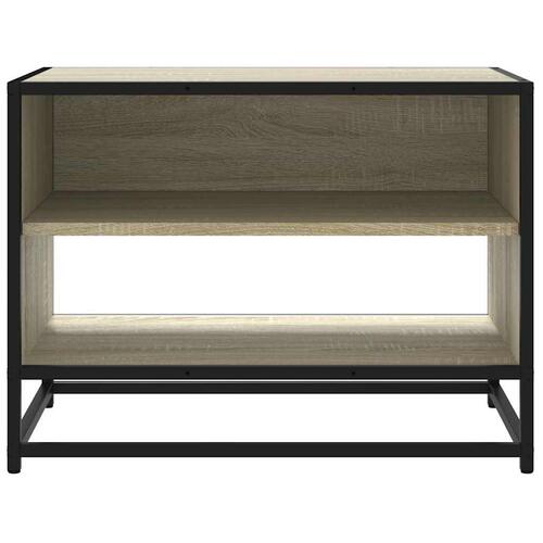 Tv-bord 61x40x46 cm konstrueret træ og metal sonoma-eg