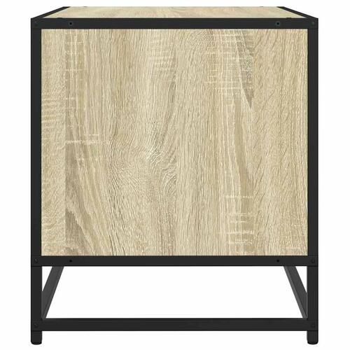 Tv-bord 61x40x46 cm konstrueret træ og metal sonoma-eg