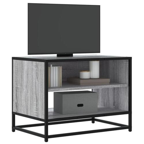 Tv-bord 61x40x46 cm konstrueret træ og metal grå sonoma-eg