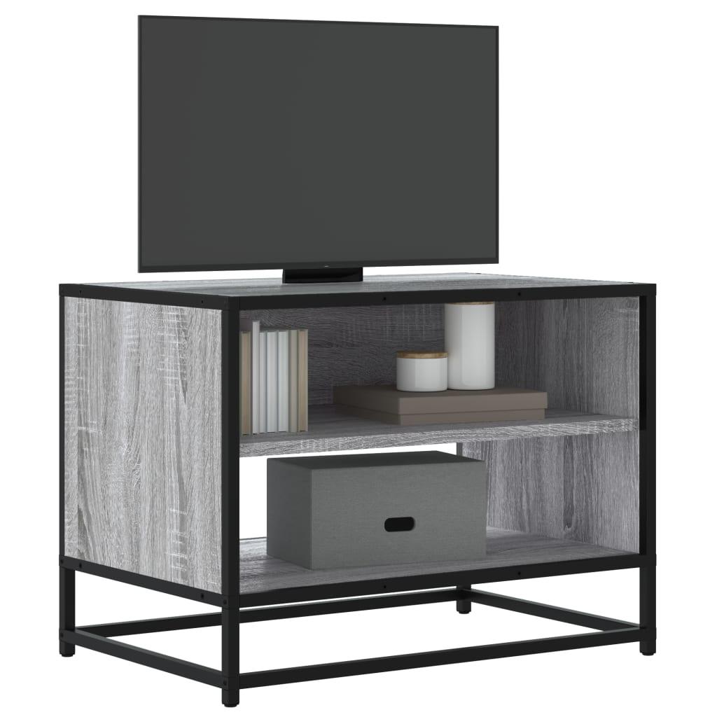 Tv-bord 61x40x46 cm konstrueret træ og metal grå sonoma-eg