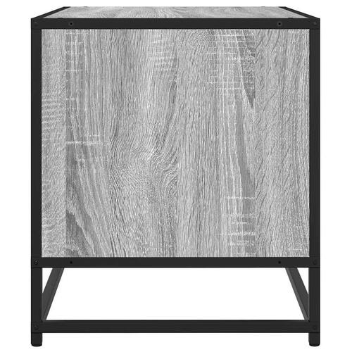 Tv-bord 61x40x46 cm konstrueret træ og metal grå sonoma-eg